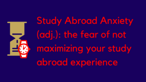 Study Abroad Anxiety